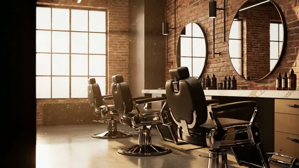 Ruhiger Barbershop, während Termine online gebucht werden